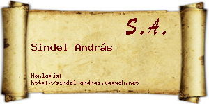 Sindel András névjegykártya
